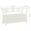 Stella Homewares Storage Bench 126 cm White Solid Fir Wood