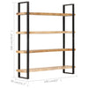 Stella Homewares 4-Tier Bookcase 160x40x180 cm Rough Mango Wood