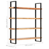 Stella Homewares 4-Tier Bookcase 160x40x180 cm Solid Acacia Wood