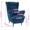 Stella Homewares Armchair Blue Velvet