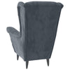 Stella Homewares Armchair Dark Grey Velvet