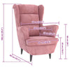 Stella Homewares Armchair Pink Velvet
