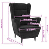 Stella Homewares Armchair Black Velvet