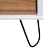 Stella Homewares Book Cabinet "New York" White and Light Wood Solid Pine Wood