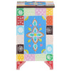 Stella Homewares Hand Painted Bedside Cabinet 40x30x50 cm Solid Mango Wood