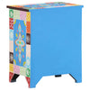 Stella Homewares Hand Painted Bedside Cabinet 40x30x50 cm Solid Mango Wood