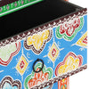 Stella Homewares Hand Painted Bedside Cabinet 40x30x50 cm Solid Mango Wood