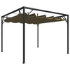Stella Homewares Garden Gazebo with Retractable Roof 3x3 m Taupe 180 g/m²