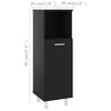 Stella Homewares Bathroom Cabinet Black 30x30x95 cm Engineered Wood