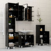 Stella Homewares Bathroom Cabinet Black 30x30x95 cm Engineered Wood