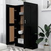 Stella Homewares Book Cabinet Black 82.5x30.5x150 cm Engineered Wood