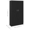 Stella Homewares Book Cabinet Black 82.5x30.5x150 cm Engineered Wood