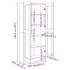 Stella Homewares Book Cabinet White 82.5x30.5x185.5 cm Engineered Wood