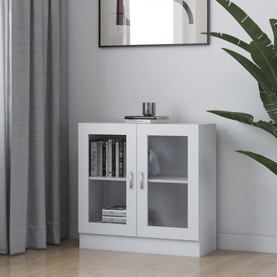 Stella Homewares Vitrine Cabinet White 82.5x30.5x80 cm Engineered Wood
