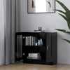 Stella Homewares Vitrine Cabinet Black 82.5x30.5x80 cm Engineered Wood