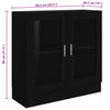 Stella Homewares Vitrine Cabinet Black 82.5x30.5x80 cm Engineered Wood