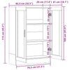 Stella Homewares Vitrine Cabinet White 82.5x30.5x115 cm Engineered Wood