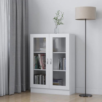Stella Homewares Vitrine Cabinet White 82.5x30.5x115 cm Engineered Wood