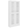 Stella Homewares Vitrine Cabinet White 82.5x30.5x185.5 cm Engineered Wood