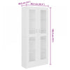 Stella Homewares Vitrine Cabinet White 82.5x30.5x185.5 cm Engineered Wood