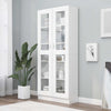 Stella Homewares Vitrine Cabinet White 82.5x30.5x185.5 cm Engineered Wood