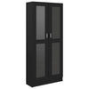 Stella Homewares Vitrine Cabinet Black 82.5x30.5x185.5 cm Engineered Wood