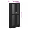 Stella Homewares Vitrine Cabinet Black 82.5x30.5x185.5 cm Engineered Wood
