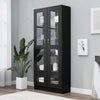 Stella Homewares Vitrine Cabinet Black 82.5x30.5x185.5 cm Engineered Wood