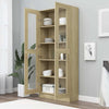 Stella Homewares Vitrine Cabinet Sonoma Oak 82.5x30.5x185.5 cm Engineered Wood