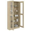 Stella Homewares Vitrine Cabinet Sonoma Oak 82.5x30.5x185.5 cm Engineered Wood