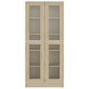 Stella Homewares Vitrine Cabinet Sonoma Oak 82.5x30.5x185.5 cm Engineered Wood