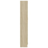Stella Homewares Vitrine Cabinet Sonoma Oak 82.5x30.5x185.5 cm Engineered Wood