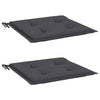 Stella Homewares Garden Chair Cushions 2 pcs Anthracite 40x40x4 cm Oxford Fabric