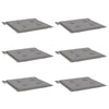 Stella Homewares Garden Chair Cushions 6 pcs Grey 40x40x4 cm Oxford Fabric