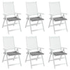 Stella Homewares Garden Chair Cushions 6 pcs Grey 40x40x4 cm Oxford Fabric