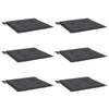 Stella Homewares Garden Chair Cushions 6 pcs Anthracite 50x50x4 cm Oxford Fabric