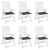 Stella Homewares Garden Chair Cushions 6 pcs Anthracite 50x50x4 cm Oxford Fabric