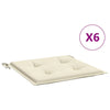 Stella Homewares Garden Chair Cushions 6 pcs Cream 50x50x3 cm Oxford Fabric
