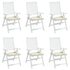 Stella Homewares Garden Chair Cushions 6 pcs Cream 50x50x3 cm Oxford Fabric