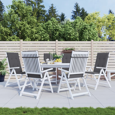 Stella Homewares Garden Highback Chair Cushions 6 pcs Anthracite 120x50x3 cm Fabric