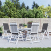 Stella Homewares Garden Highback Chair Cushions 6 pcs Anthracite 120x50x3 cm Fabric