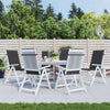 Stella Homewares Garden Highback Chair Cushions 6 pcs Black 120x50x3 cm Fabric
