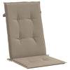 Stella Homewares Garden Highback Chair Cushions 6 pcs Taupe 120x50x3 cm Fabric