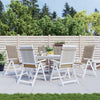 Stella Homewares Garden Highback Chair Cushions 6 pcs Taupe 120x50x3 cm Fabric