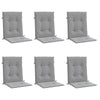 Stella Homewares Garden Lowback Chair Cushions 6 pcs Grey Oxford Fabric