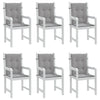 Stella Homewares Garden Lowback Chair Cushions 6 pcs Grey Oxford Fabric