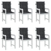 Stella Homewares Garden Lowback Chair Cushions 6 pcs Black 100x50x3 cm Oxford Fabric