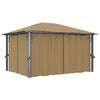 Stella Homewares Gazebo with Curtain 400x300 cm Taupe Aluminium
