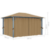 Stella Homewares Gazebo with Curtain 400x300 cm Taupe Aluminium