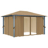 Stella Homewares Gazebo with Curtain 400x300 cm Taupe Aluminium